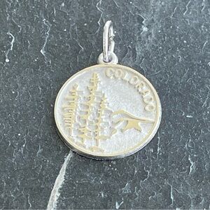 Colorado Silver and Gold Charm Pendant